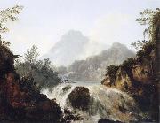 unknow artist A Cascade in the Tuauru Valley,Tahiti painting